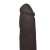 Pênis de Borracha Com Vibrador e Saco 19cm x 5,5cm Preto Ares