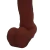 Pênis de Borracha Com Vibrador e Saco 20cm x 4,5cm Marrom Apolo - comprar online