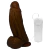 Pênis de Borracha Com Vibrador, Ventosa e Saco 21cm x 6,5cm Marrom Thunder - loja online