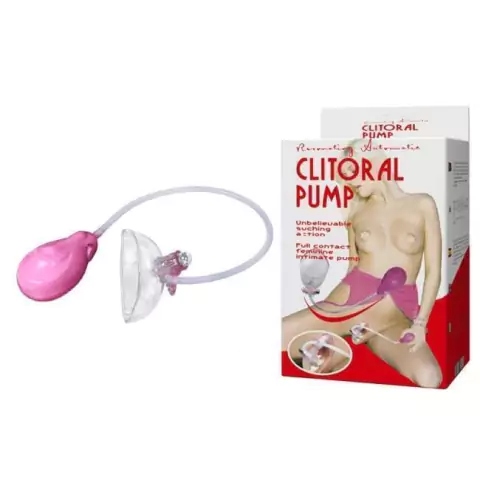 Bomba Vaginal Com Sucção e Vibrador Clitoral Pump Rosa