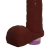 Imagem do Pênis de Borracha Com Vibrador e Saco 16cm x 4cm Marrom Argos