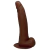 Pênis de Borracha Com Ventosa e Saco 20cm x 3,5cm Marrom Sol