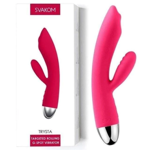 Vibrador Ponto G Estimulador Clitoriano Rosa Trysta Svakom