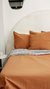 Cubre edredon canela y mil rayas King - comprar online