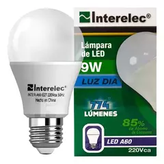 Lampara De Led 9w Luz Dia Interelec