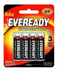 Pilas Eveready Aa X 4u Blister Zinc Carbón Super Heavy Duty