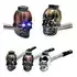 Pipa Calavera Metal Flex Con Tapa Y Luces