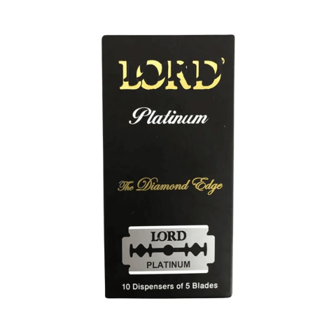 Lâmina de Barbear Lord Platinum Black 50un