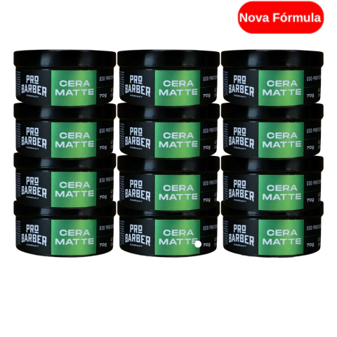 Fardo 12un Cera Modeladora Pro Barber Matte 70g