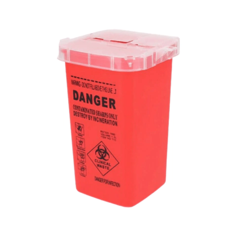 Descarte Lâminas para Barbearia Plástico Vermelho