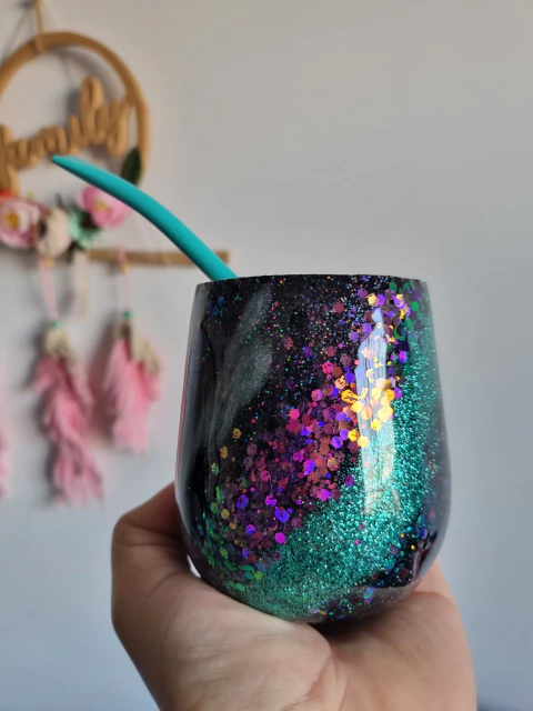 MALAQUITA LUXURY ♡ Mate - Azucarera/Yerbera - Termos