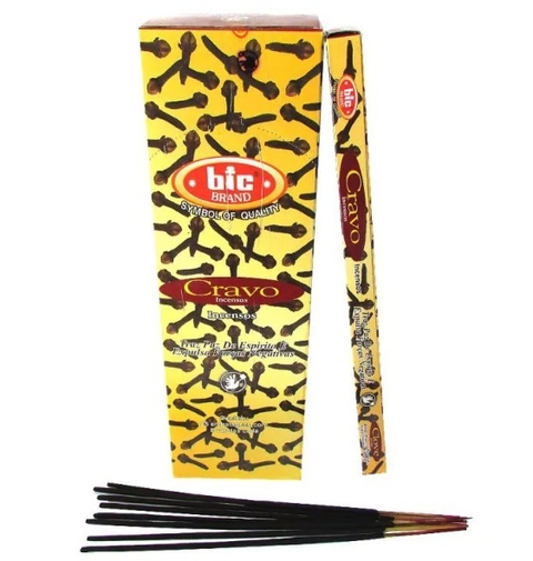 Incenso Indiano Bic Brand - Cravo: Traz Paz de Espírito e Expulsa Forças Negativas