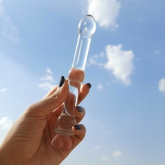 DILDO DE VIDRO COM DETALHE EM CORAÇÃO 15 x 2 CM - loja online
