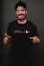 T-SHIRT "CASAL QUE JOGA JUNTO" PRETA 100% POLIAMIDA