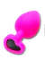 Plug Anal em Silicone Pink com Jóia Removível na cor Preta - comprar online