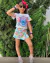 Conjunto Stitch short saia e cropped