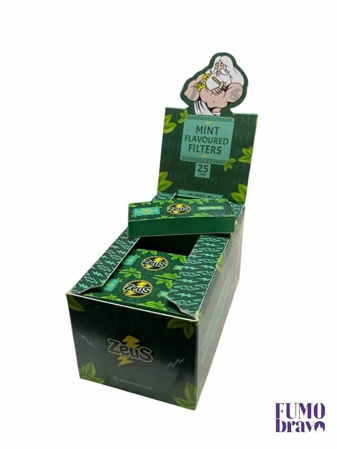 ZEUS FILTRO DE CARTON MINI SABOR MENTA - comprar online
