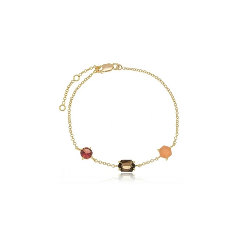 Pulseira Fractal 3 Cristais Prata 925