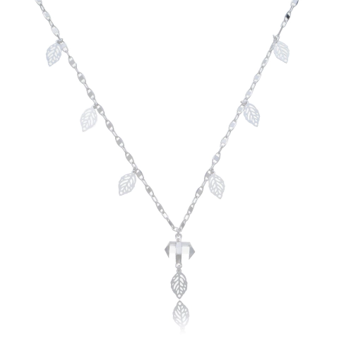 Colar Folha Da Vida-Prata