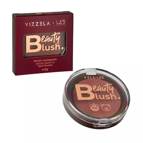 Beauty blush compacto red mocha - vizzela + la’s