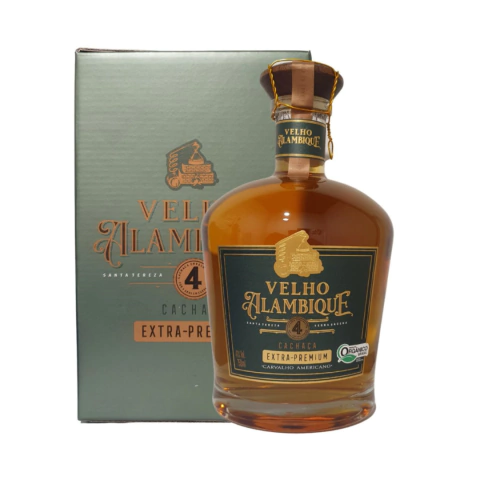 CACHACA EXTRA PREMIUM ENVELHECIDA 4 ANOS 750 ml VELHO ALAMBIQUE CACHAÇARIA REMUS