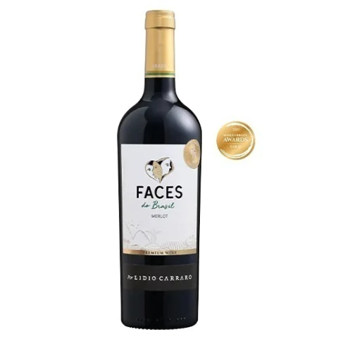 VINHO TINTO SECO MERLOT FACES DO BRASIL LIDIO CARRARO