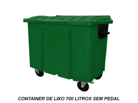 Contêiner Contentor de Lixo 700 Litros sem Pedal