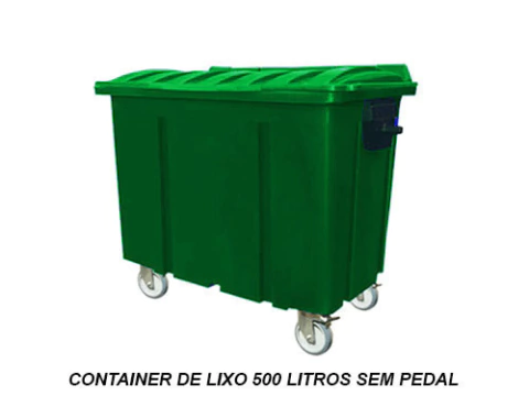 Contêiner Contentor de Lixo 500 Litros sem Pedal