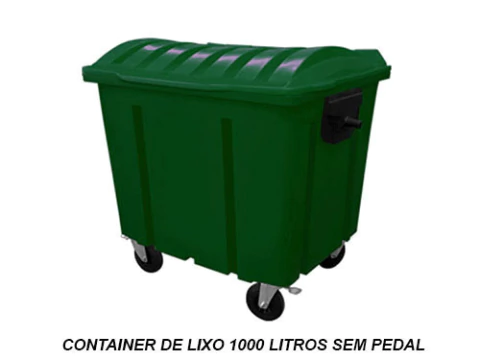 Contêiner Contentor de Lixo 1000 Litros sem Pedal