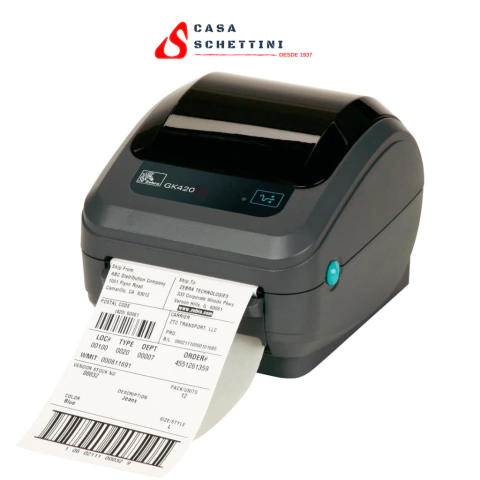 ZEBRA GK420T USB Serial Impresora Transferencia Térmica Etiquetas autoadhesivas Código De Barras Opp Ilustración Poliamida Térmica