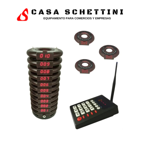 Llamador pedido listo para gastronomía restaurante bar patio de comidas - Inalambrico - teclado - Pager