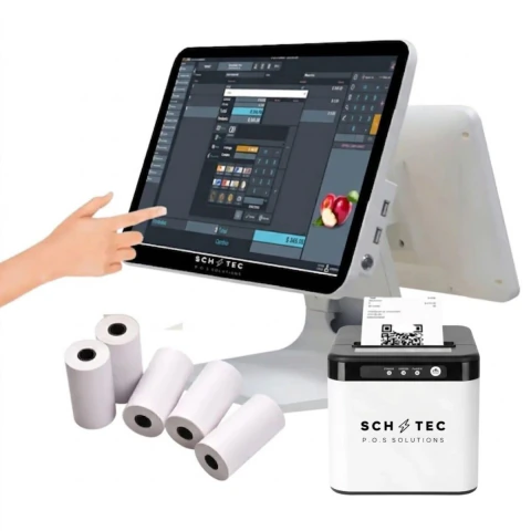 Kit Punto de Venta: All in One Doble Pantalla Táctil + Software Starpos + Impresor 80mm + Rollos