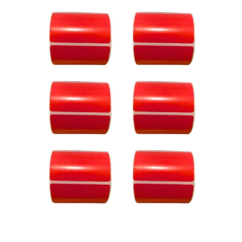 Etiquetas Autoadhesiva Ilustracion 80x50 Rojo Pack X 6 Unidades - comprar online