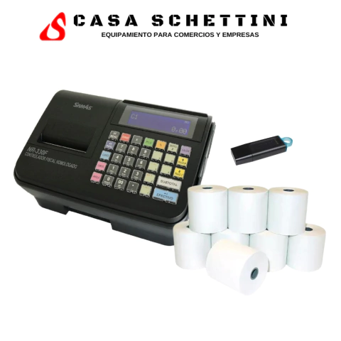 Combo: Controlador Fiscal Sam4s Nr 330f + Pendrive Kingston + Rollos térmicos Nueva Generación Córdoba Factura A y B Nueva tecnología