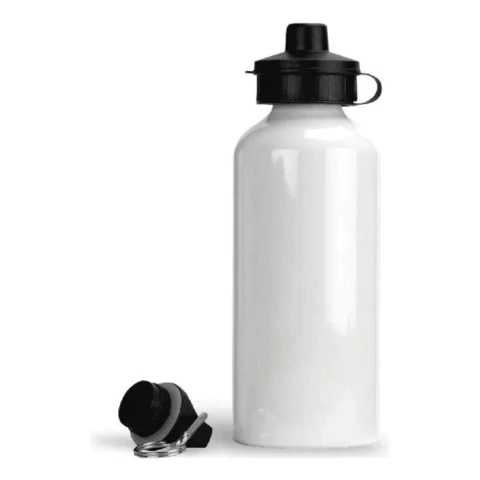 Botella Blanca Sublimable 600 ml - Aluminio Doble Tapa Deportiva - comprar online