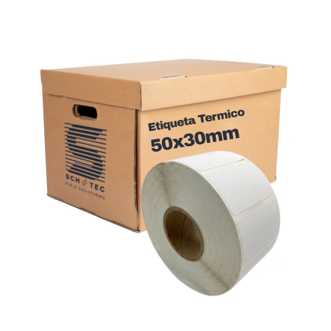 Etiquetas Autoadhesivas Térmicas 50x30 Buje 40mm 1 Banda