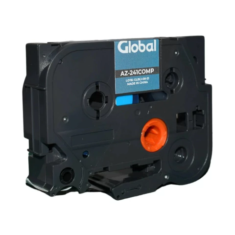 Cinta Rotuladora Compatible Brother AZ-241 Negro sobre Blanco - comprar online
