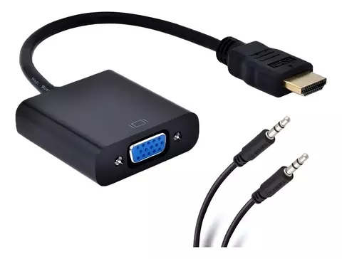 Cable Conversor Hdmi A Vga Video Audio Proyector Ps Full Hd - comprar online