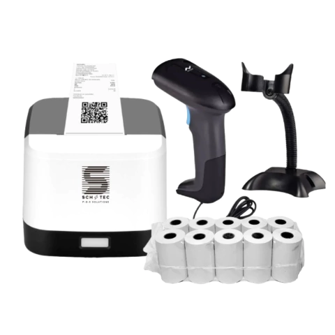 Kit: Impresor de ticket Comandera térmica 58mm Usb & Bluetooth + Lector de código de barras 1D+2D con Base + Rollos térmicos - comprar online
