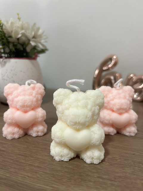 Lembrança - Vela aromática urso com coração