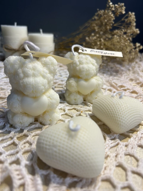 Vela aromática Urso com coração