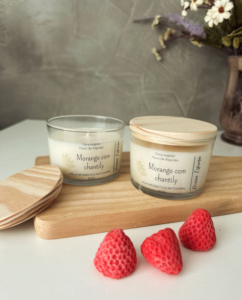 Vela Aromatica - Morango com chantily 100g - comprar online