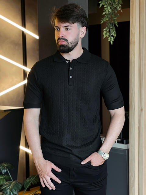 POLO TRICOT LUX PRETA - comprar online