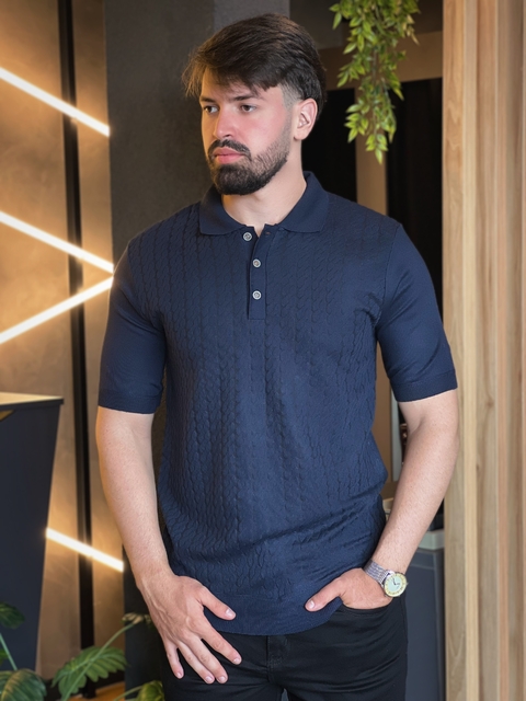 POLO TRICOT LUX MARINHO - comprar online