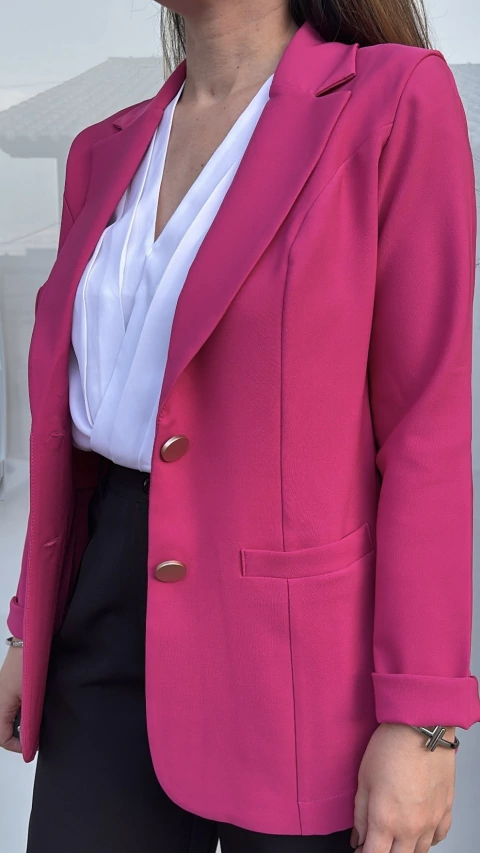 Blazer alfaiataria Luana pink - comprar online