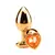 Plug anal P rose gold com pedra laranja na internet