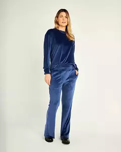 CONJUNTO LUANA PLUSH - AZUL - Estilo V Store