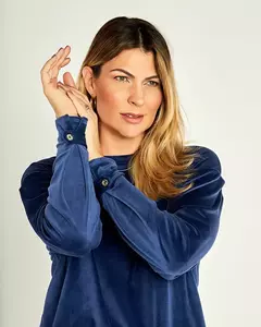CONJUNTO LUANA PLUSH - AZUL - comprar online