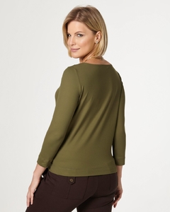 BLUSA SUZANA - VERDE MILITAR - Estilo V Store