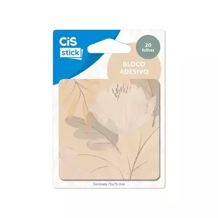Bloco Adesivo - Cis Stick Flor Marrom Kraft